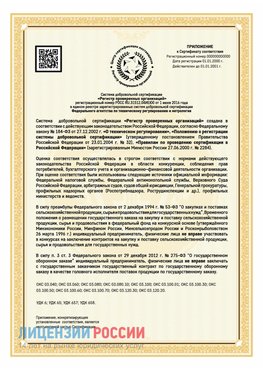 Приложение к сертификату для ИП Цимлянск Сертификат СТО 03.080.02033720.1-2020